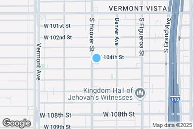 Map image of the property - 10414 S Hoover St