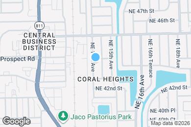 Map image of the property - 4360 NE 13th Ave