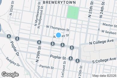 Map image of the property - 1208 N Etting St