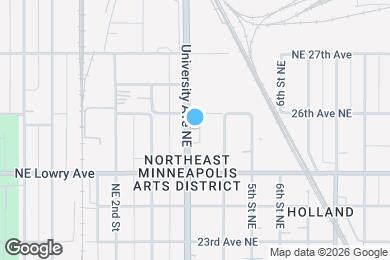 Map image of the property - 2535 University Ave NE