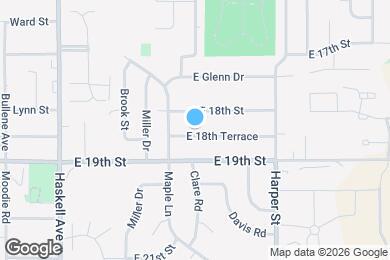 Map image of the property - 1408 E 18th Ter