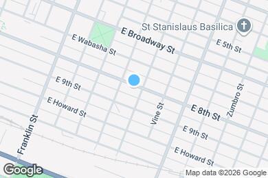 Map image of the property - 421 E Sanborn St