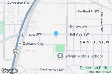 Map image of the property - 964 Dill Ave SW