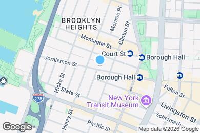 Map image of the property - Renovated Giant Prewar 1 bedroom in Brooklyn Heights!