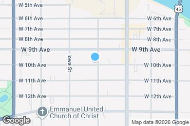 Map image of the property - 302 W 10th Ave