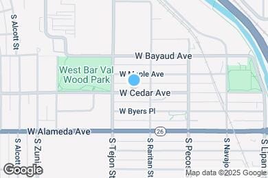 Map image of the property - 1539 W Cedar Ave
