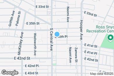 Map image of the property - 1124 E 40th Pl