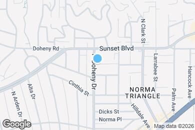 Map image of the property - 1000 N Doheny Dr