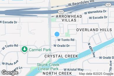 Map image of the property - 5016 W Tonto Rd