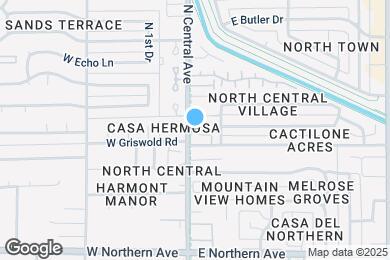 Map image of the property - 8225 N Central Ave