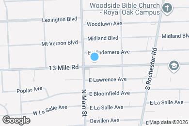 Map image of the property - 125 E Thirteen Mile Rd