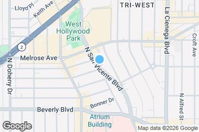 Map image of the property - 502 N San Vicente Blvd