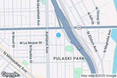 Map image of the property - 1521 N Bosworth Ave