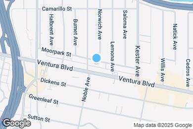 Map image of the property - 15040 Moorpark St