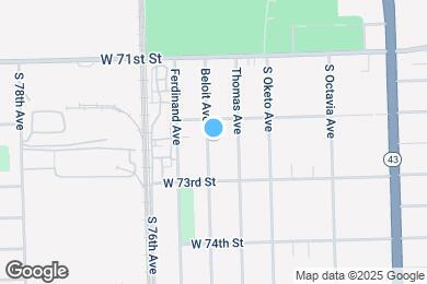 Map image of the property - 7219 Beloit Ave