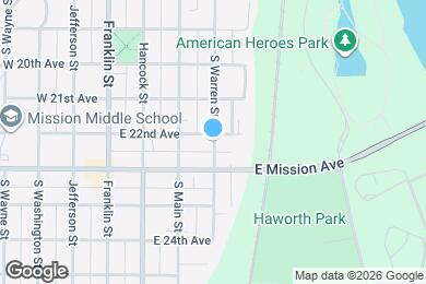 Map image of the property - 2202 S Warren St