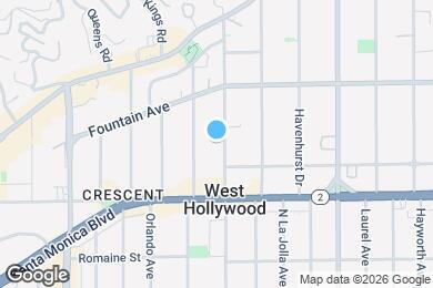 Map image of the property - 1221 N Sweetzer Ave