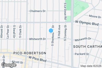 Map image of the property - 1051 S Sherbourne Dr