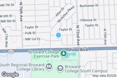 Map image of the property - 7311 NW 1st Ct