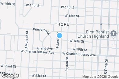 Map image of the property - 1721 Tulane Ave