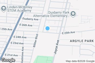 Map image of the property - 1612 E 25th Ave