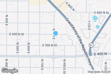 Map image of the property - 590 N 800 E