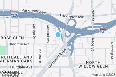 Map image of the property - 1518 Moorpark Ave