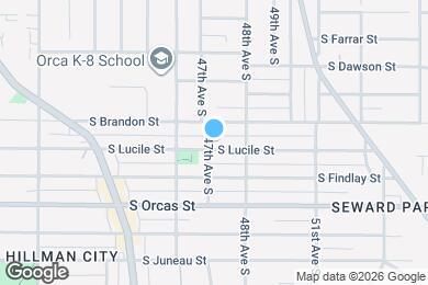 Map image of the property - 4702 S Lucile St