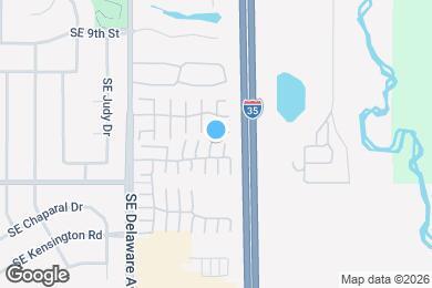 Map image of the property - 1321 SE Delaware Ave