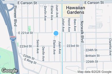 Map image of the property - 22118 Elaine Ave