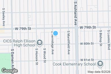 Map image of the property - 7931 S Hermitage Ave
