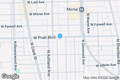 Map image of the property - 1527 W Pratt Blvd
