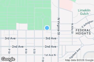 Map image of the property - 1176 E 4th Ave