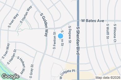 Map image of the property - 2965 S Eaton St