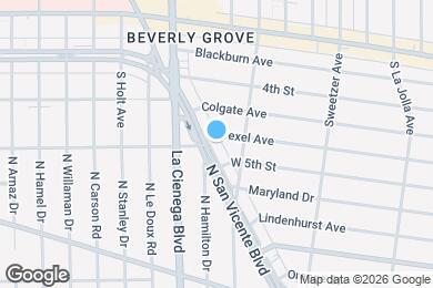 Map image of the property - 478 S San Vicente Blvd