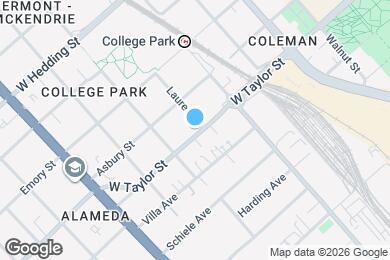 Map image of the property - 815 W Taylor St