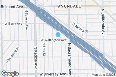 Map image of the property - 3042 W Wellington Ave