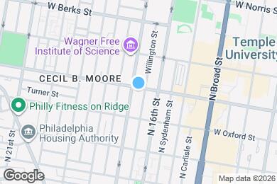 Map image of the property - 1626 Cecil B. Moore Ave