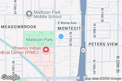 Map image of the property - 1609 E Montecito Ave