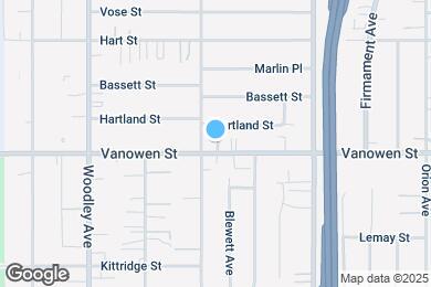 Map image of the property - 15851 Vanowen St