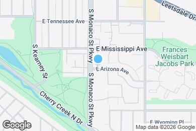 Map image of the property - 1180 S Monaco St Pkwy