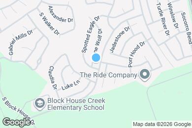 Map image of the property - 16303 Lone Wolf Dr