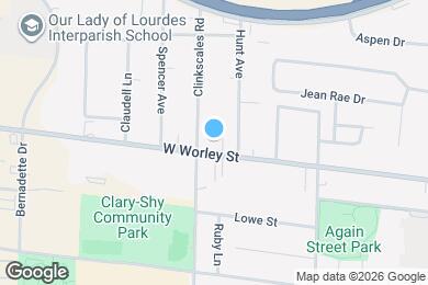 Map image of the property - 1509 W Worley St