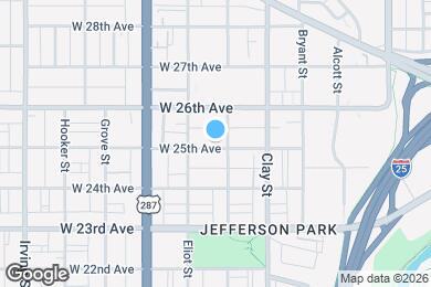 Map image of the property - 2815 W 25th Ave