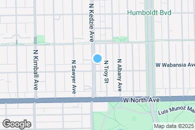 Map image of the property - 1711 N Kedzie Ave