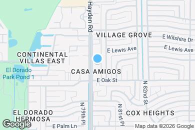 Map image of the property - 8034 E Oak St