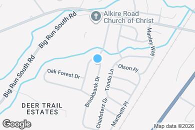 Map image of the property - 2093 Brookbank Dr