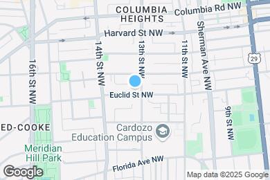 Map image of the property - 1307 Euclid Street Northwest