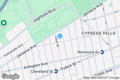 Map image of the property - 105 Ridgewood Ave