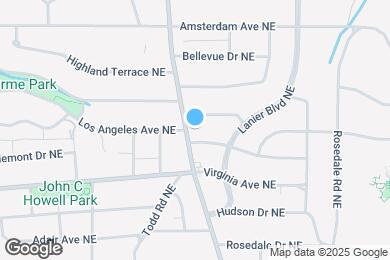 Map image of the property - 1071 N Highland Ave NE